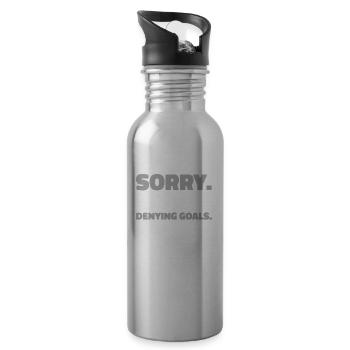 Gardien de but de hockey sur glace - Gourde avec paille intégrée - argent clair - Droite