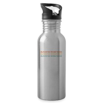Fahrstuhl Aufzug - Trinkflasche mit integriertem Trinkhalm - Lightsilver - Rechts
