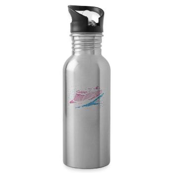 Cruise - Water bottle with straw - silver - Right