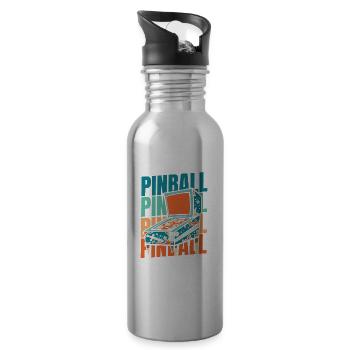 Pinball - Water bottle with straw - silver - Right