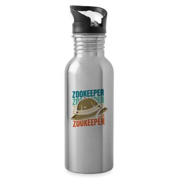 Gardien de zoo Gardien de zoo - Gourde avec paille intégrée - argent clair - Droite
