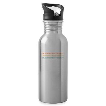 Sauerteig Brot - Trinkflasche mit integriertem Trinkhalm - Lightsilver - Rechts
