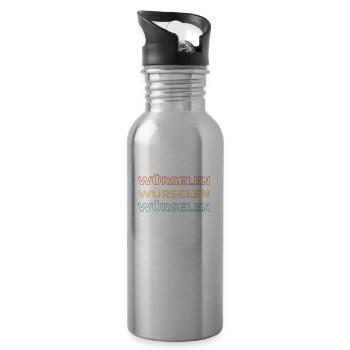 German city Würselen North Rhine-Westphalia - Water bottle with straw - silver - Right
