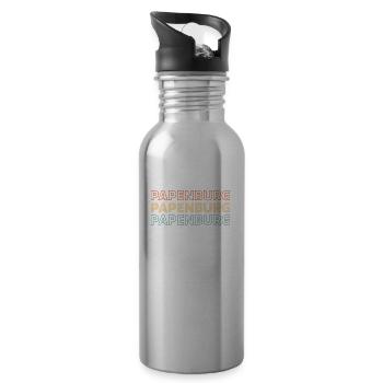 German city of Papenburg Lower Saxony - Water bottle with straw - silver - Right