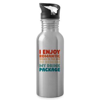 Kreuzfahrt - Trinkflasche mit integriertem Trinkhalm - Lightsilver - Rechts