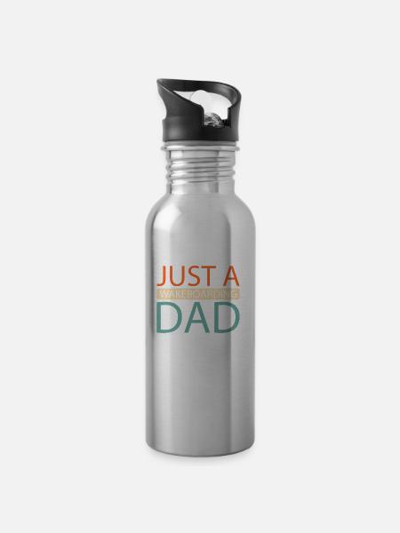 Wakeboard Wakeboarder Just A Wakeboarding Dad - Trinkflasche mit integriertem Trinkhalm - Lightsilver