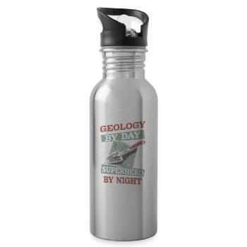 Geology Geologist - Water bottle with straw - silver - Right