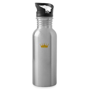 Reine du camping-car - Gourde avec paille intégrée - argent clair - Droite