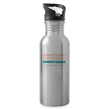 Kosmetikerin Kader - Trinkflasche mit integriertem Trinkhalm - Lightsilver - Rechts