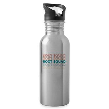 Escouade de commis - Gourde avec paille intégrée - argent clair - Droite