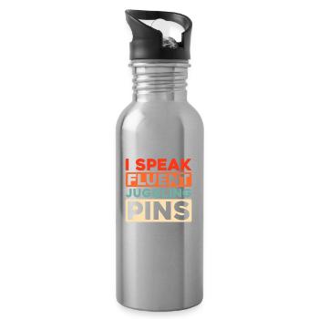 Jongleur - Trinkflasche mit integriertem Trinkhalm - Lightsilver - Rechts