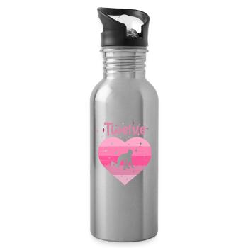 12. Geburtstag Tochter Mädchen Leichtathletik - Trinkflasche mit integriertem Trinkhalm - Lightsilver - Rechts