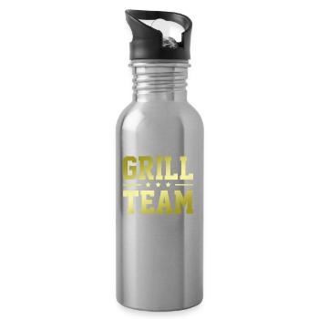 Grill Team - Water bottle with straw - silver - Right