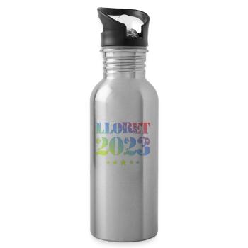 Lloret De Mar 2023 - Gourde avec paille intégrée - argent clair - Droite