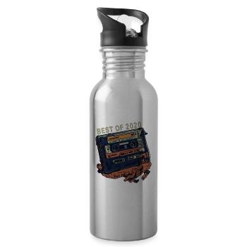2020 vintage 2020 cassette - Vintage since 2020 - Water bottle with straw - silver - Right