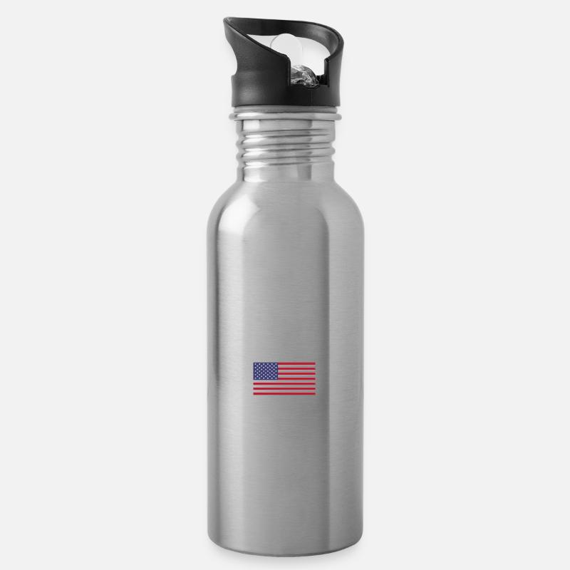 Nashville - Water bottle with straw - silver