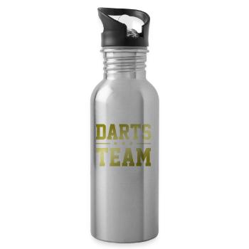 Darts Team - Trinkflasche mit integriertem Trinkhalm - Lightsilver - Rechts