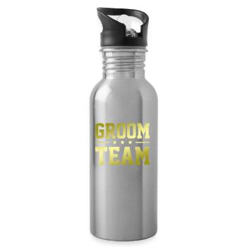 Groom Team - Trinkflasche mit integriertem Trinkhalm - Lightsilver - Rechts