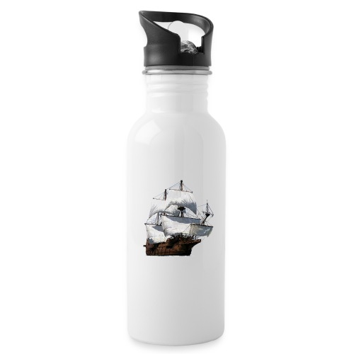 Segelschiff - Trinkflasche mit integriertem Trinkhalm