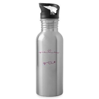 Julian - Trinkflasche mit integriertem Trinkhalm - Lightsilver - Rechts