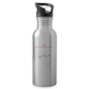 Jennifer - Water bottle with straw - silver - Right
