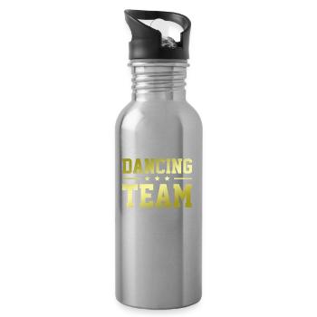 Dancing Team - Trinkflasche mit integriertem Trinkhalm - Lightsilver - Rechts