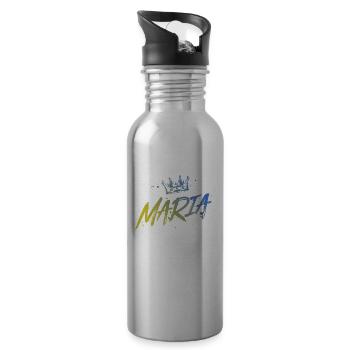 Maria - Trinkflasche mit integriertem Trinkhalm - Lightsilver - Rechts