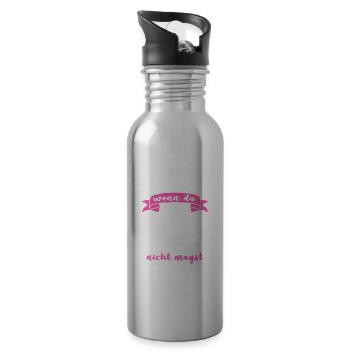 Hobby Horsing Hobby Horse Steckenpferd Geschenk - Trinkflasche mit integriertem Trinkhalm - Lightsilver - Rechts