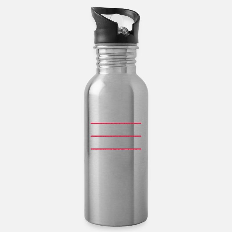 Grundschule Grundschulabschluss Abschluss Geschenk - Trinkflasche mit integriertem Trinkhalm - Lightsilver
