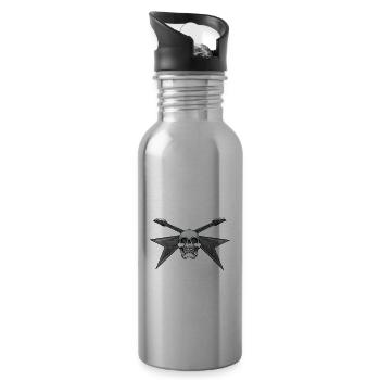 Metal Music Metal ist Gottes - Trinkflasche mit integriertem Trinkhalm - Lightsilver - Rechts