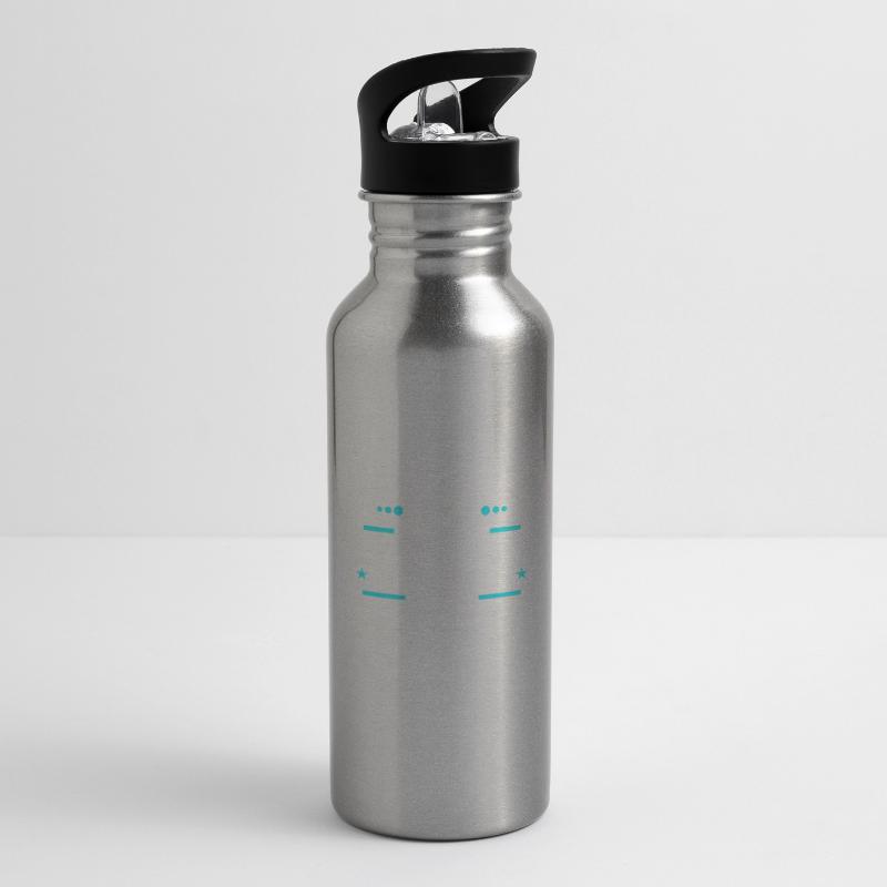 Computerprogrammierer Informatik Geschenk Trinkflasche mit integriertem Trinkhalm