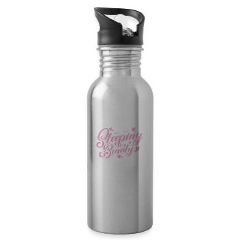 Sleeping Beauty sleep like a baby - Water bottle with straw - silver - Right