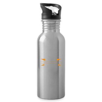 Heizungsbauer Heizungsbau Heizung Geschenk - Trinkflasche mit integriertem Trinkhalm - Lightsilver - Rechts