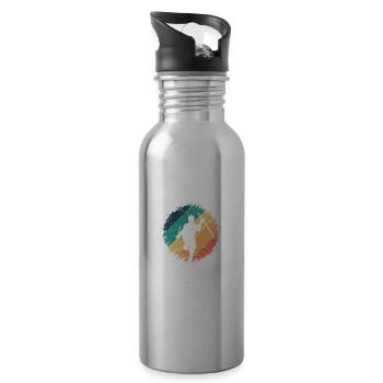 Krabi Krabong Kampfsportart Sport Thailand - Trinkflasche mit integriertem Trinkhalm - Lightsilver - Rechts
