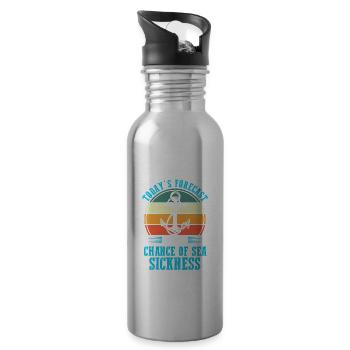 Captain Boat Captains Cadeau - Gourde avec paille intégrée - argent clair - Droite