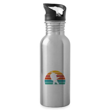 1.Klasse 2023 Dabbing Schulanfänger Geschenk - Trinkflasche mit integriertem Trinkhalm - Lightsilver - Rechts