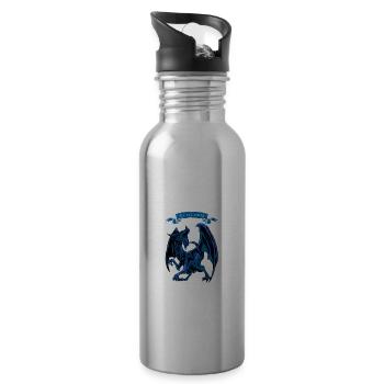 Dragon Dragon Mythical Creature Gift - Water bottle with straw - silver - Right