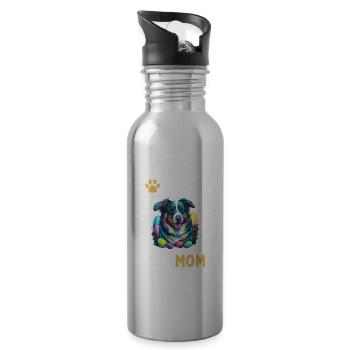 Australian Shepherd Osterei Jäger Mama Kostüm - Trinkflasche mit integriertem Trinkhalm - Lightsilver - Rechts