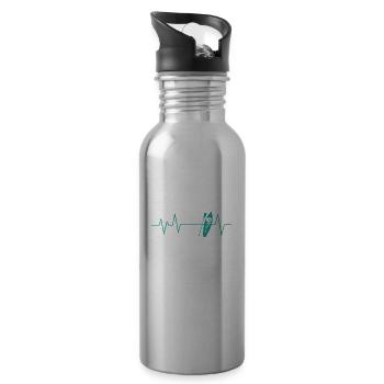 Herzschlaglinie SUP Stand up Paddle Board - Trinkflasche mit integriertem Trinkhalm - Lightsilver - Rechts
