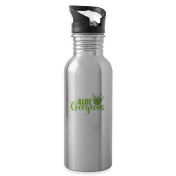 Aloe Gorgeous Aloe Vera Cream Cosmetics - Water bottle with straw - silver - Right