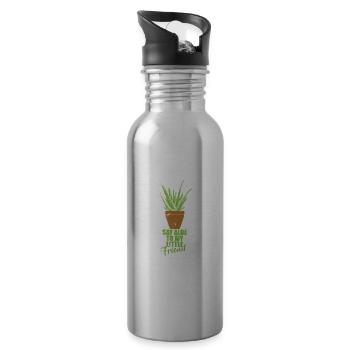 Say Aloe to my little Friend Aloe Vera Gel - Trinkflasche mit integriertem Trinkhalm - Lightsilver - Rechts