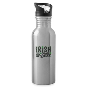 Irlandais complet Lass de Sass Saint-Patrick - Gourde avec paille intégrée - argent clair - Droite