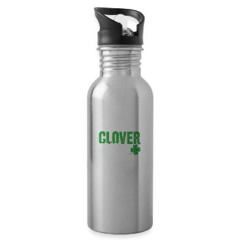 Clover Queen St. Patricks Day - Trinkflasche mit integriertem Trinkhalm - Lightsilver - Rechts