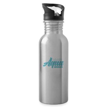 Aqua Aerobics Sports Health - Water bottle with straw - silver - Right