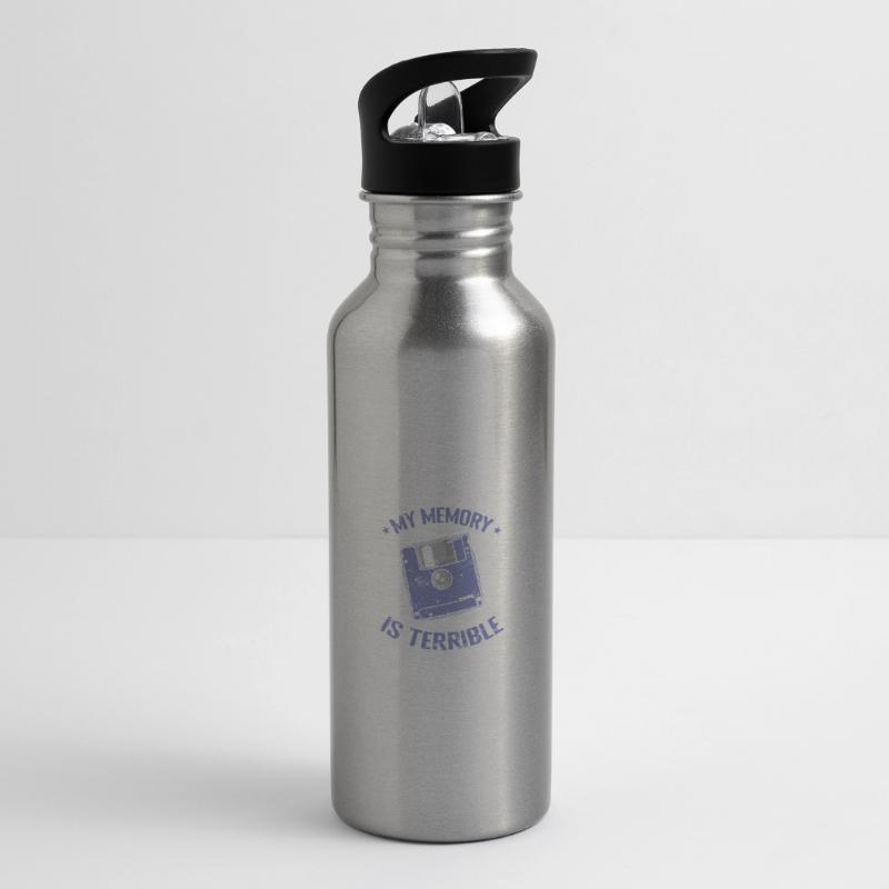 My Memory is Terrible floppy disk memory module Water bottle with straw
