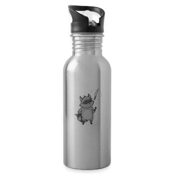 Washable with knife omnivore - Water bottle with straw - silver - Right