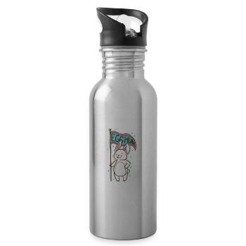 Egg Hunt Easter Easter Eggs - Water bottle with straw - silver - Right