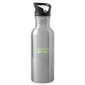 Aurora Stadt im Bundesstaat Colorado - Trinkflasche mit integriertem Trinkhalm - Lightsilver - Rechts