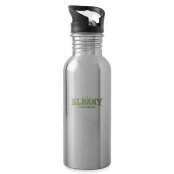 Albany Stadt im Bundesstaat New York - Trinkflasche mit integriertem Trinkhalm - Lightsilver - Rechts