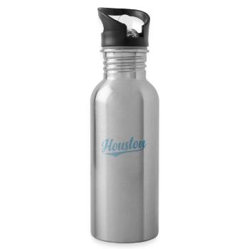 Houston Stadt im Bundesstaat Texas - Trinkflasche mit integriertem Trinkhalm - Lightsilver - Rechts